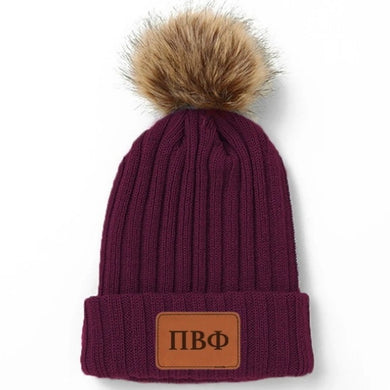 Fur Pom Beanie - Pi Beta Phi