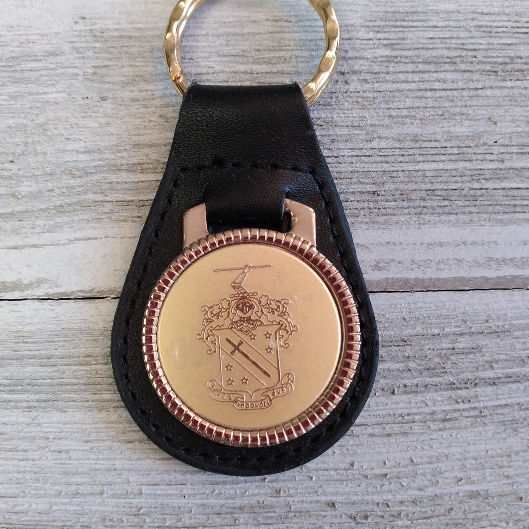 Leather Medallion Key Fob - Phi Delta Theta