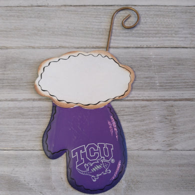 Metal TCU Ornament - Mitten