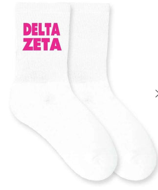 Megan Crew Socks - Delta Zeta