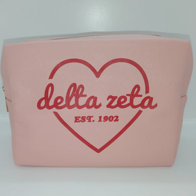 Red Heart Cosmetic Bag - Delta Zeta