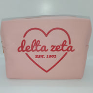 Red Heart Cosmetic Bag - Delta Zeta