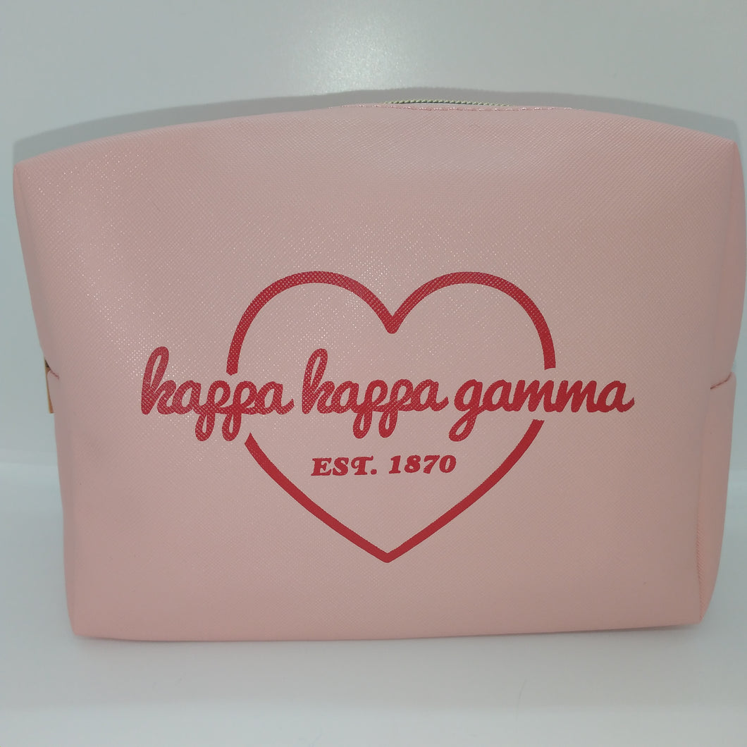 Red Heart Cosmetic Bag - Kappa Kappa Gamma