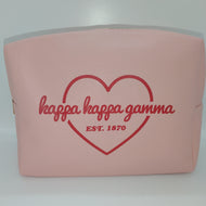 Red Heart Cosmetic Bag - Kappa Kappa Gamma