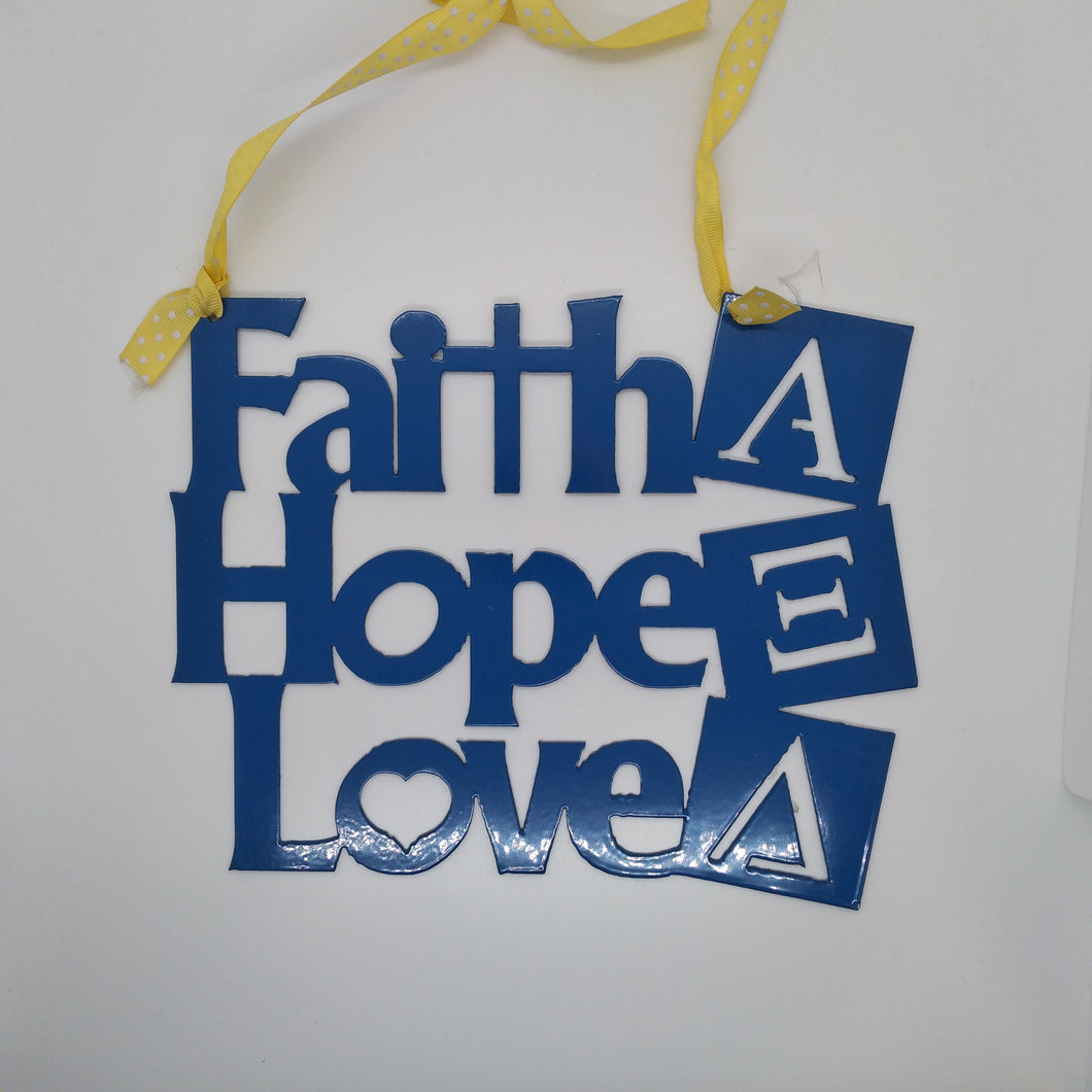 Faith Hope Love Sign - Alpha Xi Delta