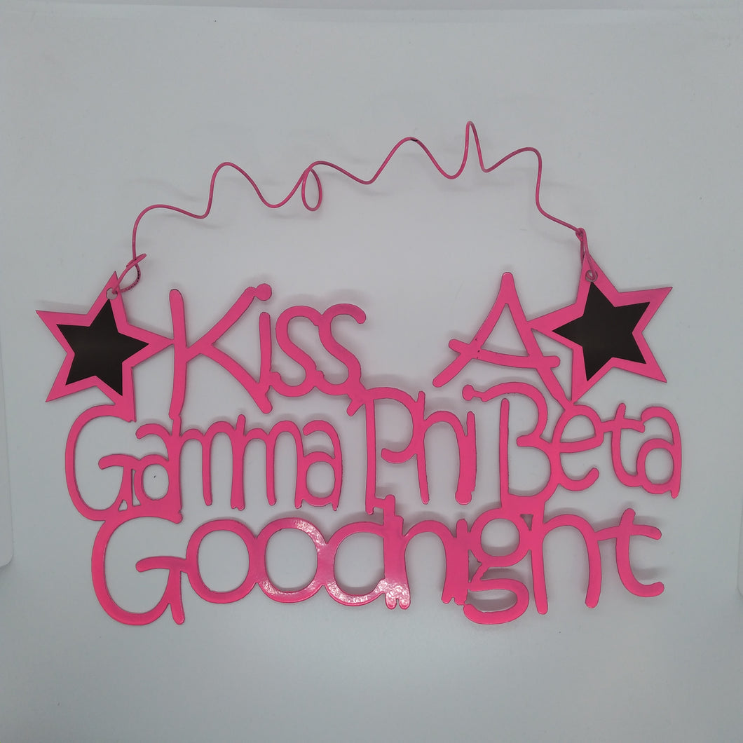Kiss Goodnight Sign - Gamma Phi Beta