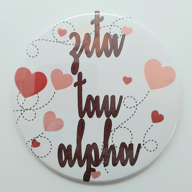 Flying Hearts Button - Zeta Tau Alpha
