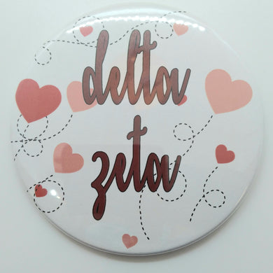 Flying Hearts Button - Delta Zeta