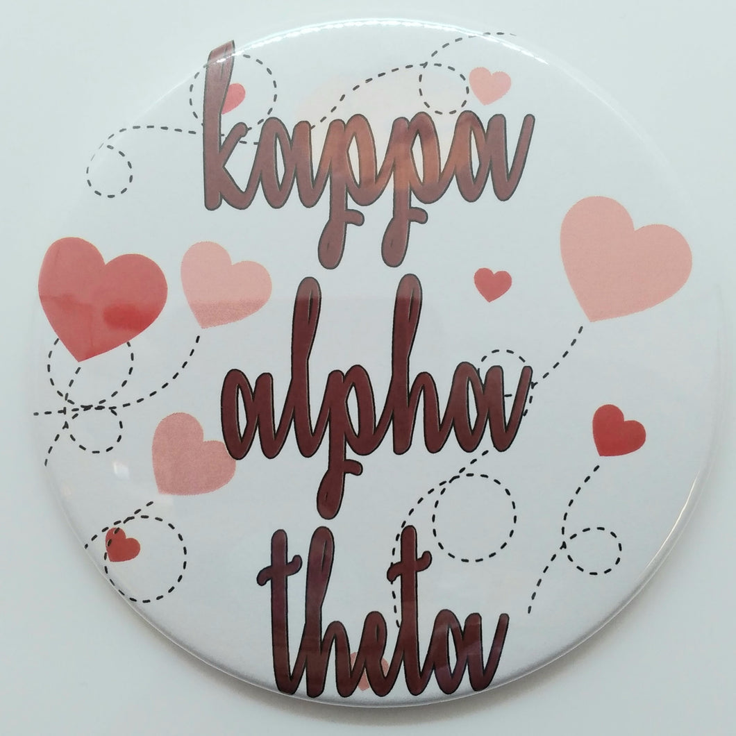 Flying Hearts Button - Kappa Alpha Theta