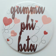Flying Hearts Button - Gamma Phi Beta