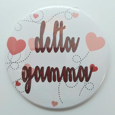 Flying Hearts Button - Delta Gamma