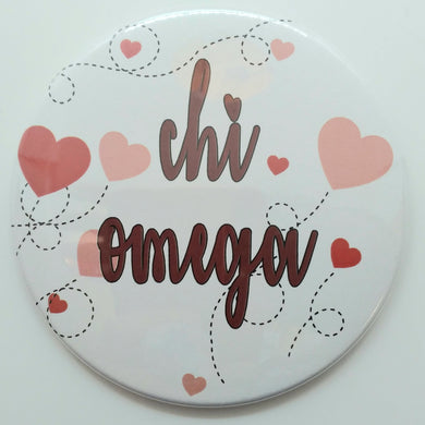 Flying Hearts Button - Chi Omega