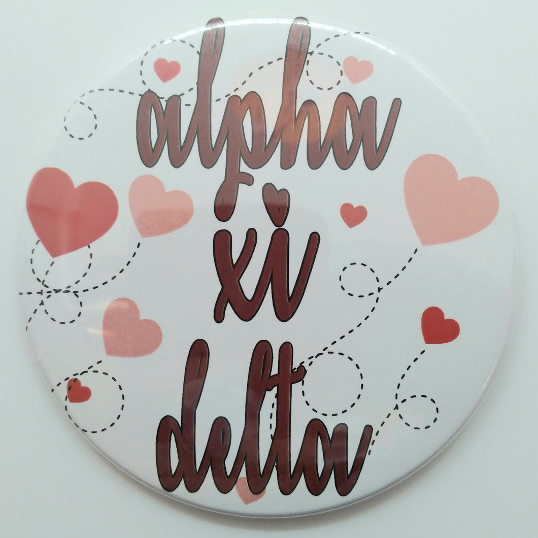 Flying Hearts Button - Alpha Xi Delta