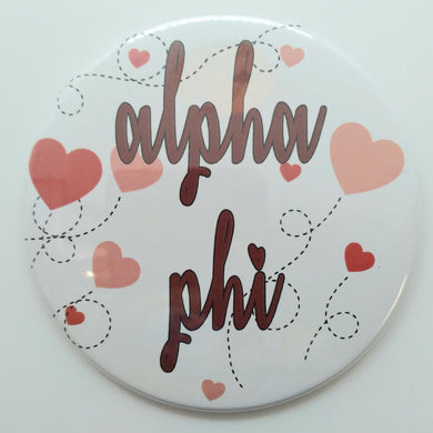 Flying Hearts Button - Alpha Phi