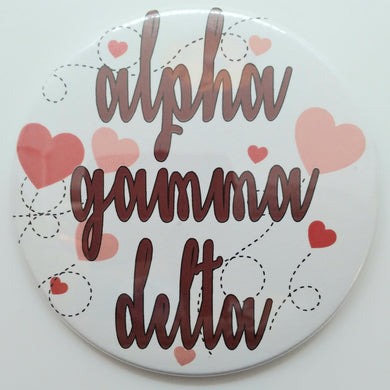 Flying Hearts Button - Alpha Gamma Delta