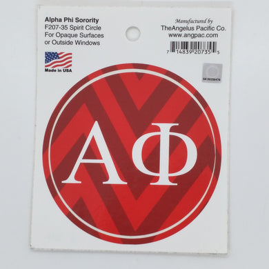 Chevron Circle Decal - Alpha Phi