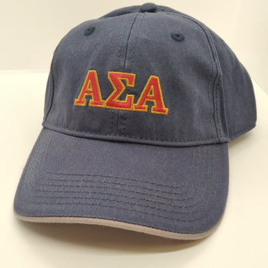 Navy Embroidered Cap - Alpha Sigma Alpha