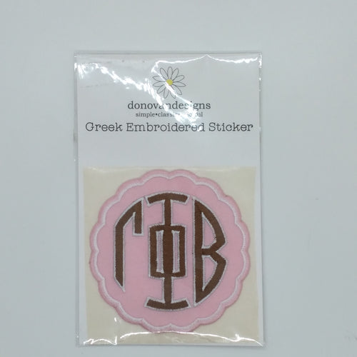 Embroidered Sticker - Gamma Phi Beta