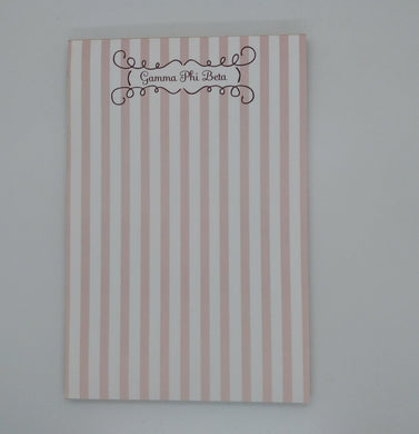 Striped Notepad - Gamma Phi Beta