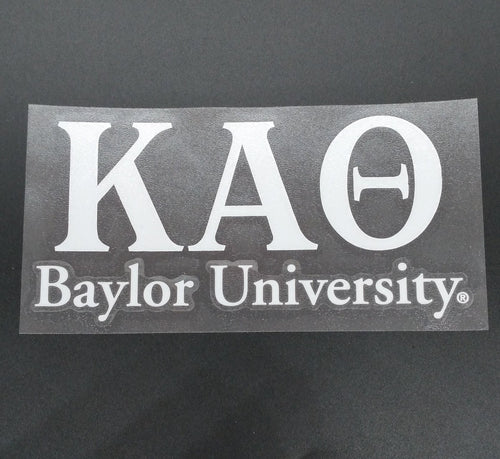 Kappa Alpha Theta / Baylor University - Car Decal