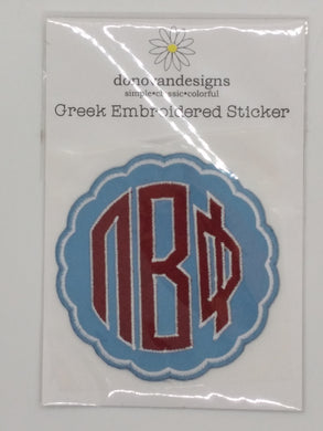 Embroidered Sticker - Pi Beta Phi