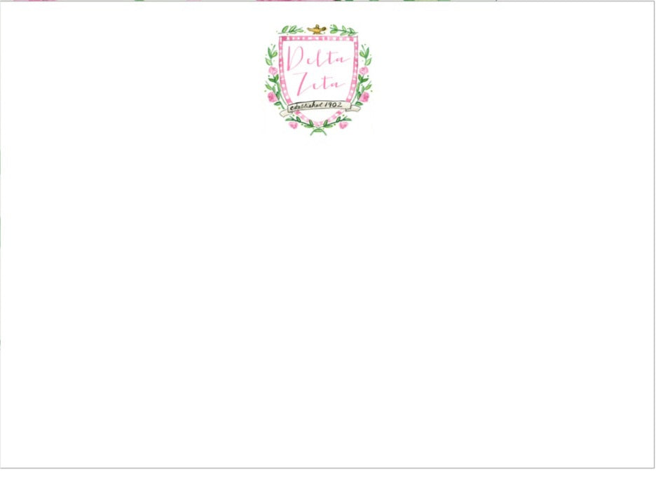 Crest Motif Flat Cards - Delta Zeta