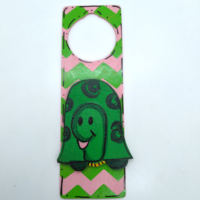 Mascot Wood Door Hanger - Turtle