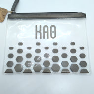 Clear Silver Dot Cosmetic Case - Kappa Alpha Theta