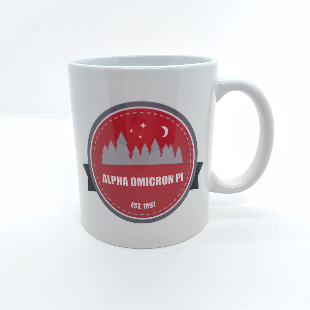 Camping Mug - Alpha Omicron Pi