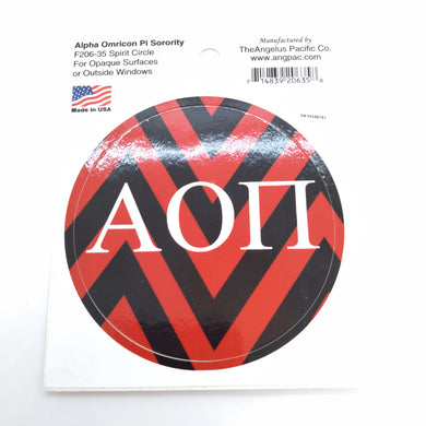 Chevron Circle Decal - Alpha Omicron Pi