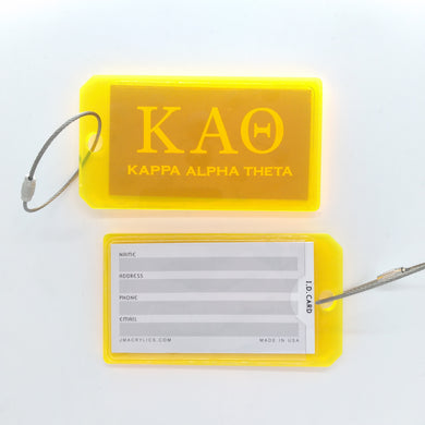 Acrylic Luggage Tag - Kappa Alpha Theta