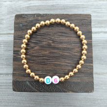 Gold Bead Sorority Name Bracelet