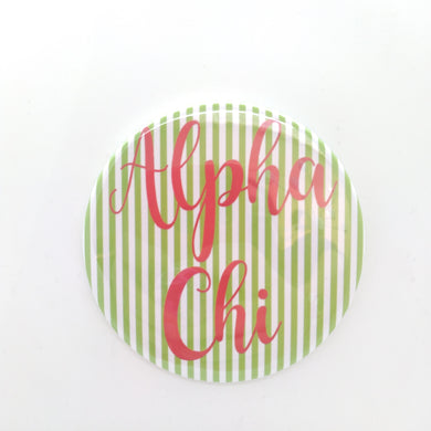 Pinstripe Button- Alpha Chi Omega