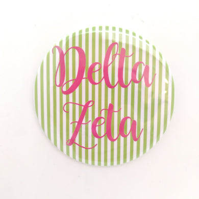 Pinstripe Button- Delta Zeta