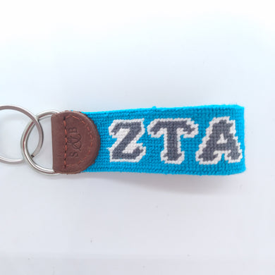 Needlepoint Key Fob - Zeta Tau Alpha