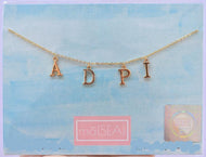 Sorority Gold Nickname Necklace - Alpha Delta Pi