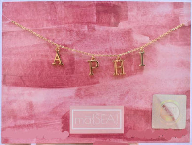 Sorority Gold Nickname Necklace - Alpha Phi