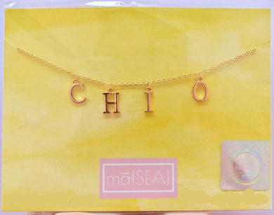 Sorority Gold Nickname Necklace - Chi Omega