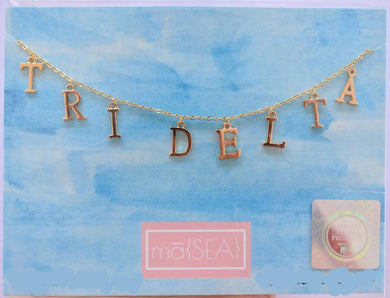 Sorority Gold Nickname Necklace - Delta Delta Delta