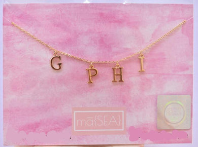 Sorority Gold Nickname Necklace - Gamma Phi Beta