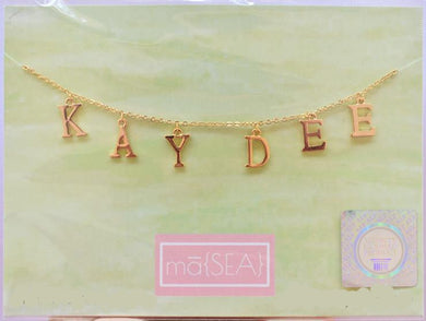 Sorority Gold Nickname Necklace - Kappa Delta