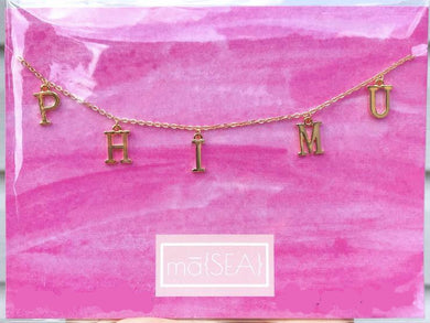 Sorority Gold Nickname Necklace - Phi Mu