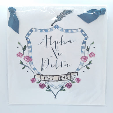 Crest Motif Wall Hanging- Alpha Xi Delta