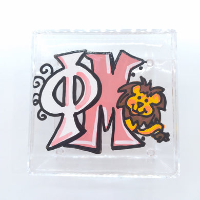 Square Acrylic Box - Phi Mu