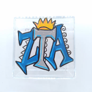 Square Acrylic Box - Zeta Tau Alpha