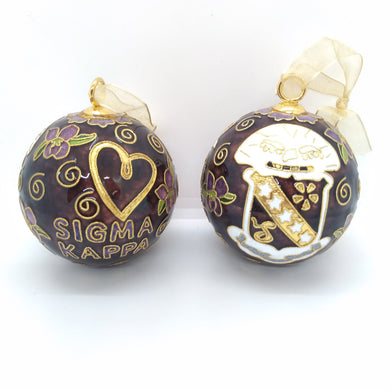 Exclusive Cloisonne Ornament- Sigma Kappa