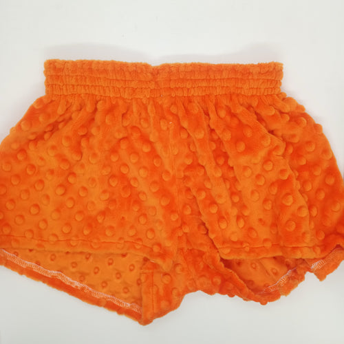 Minky Dot Shorts- Orange