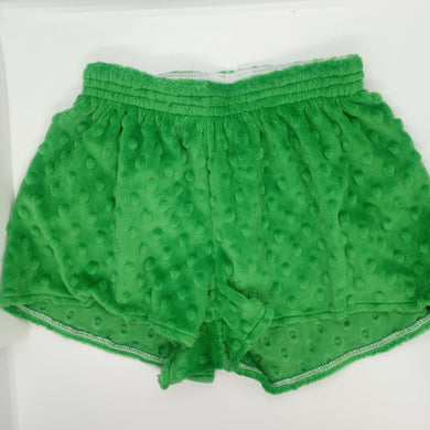 Minky Dot Shorts- Kelly Green