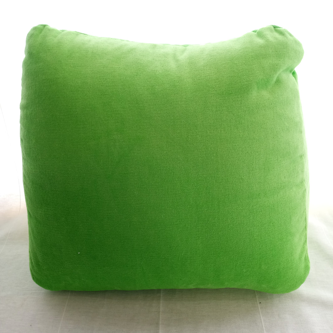 Terry Velour Wedge Pillow- Green