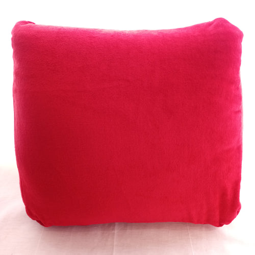 Terry Velour Wedge Pillow- Red